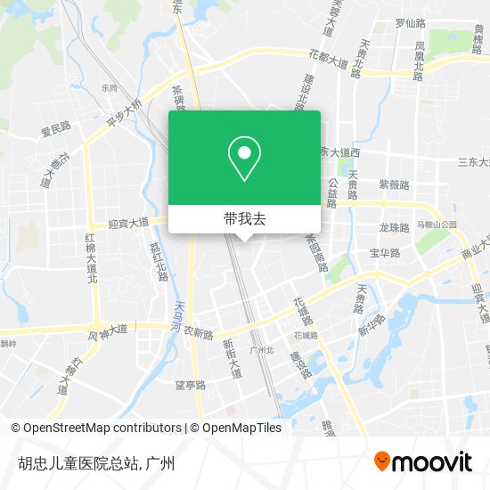胡忠儿童医院总站地图