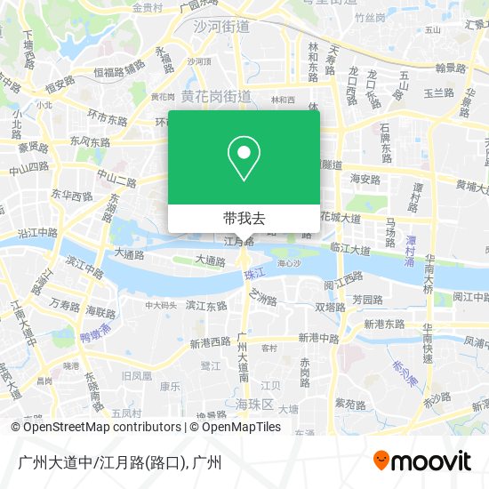 广州大道中/江月路(路口)地图