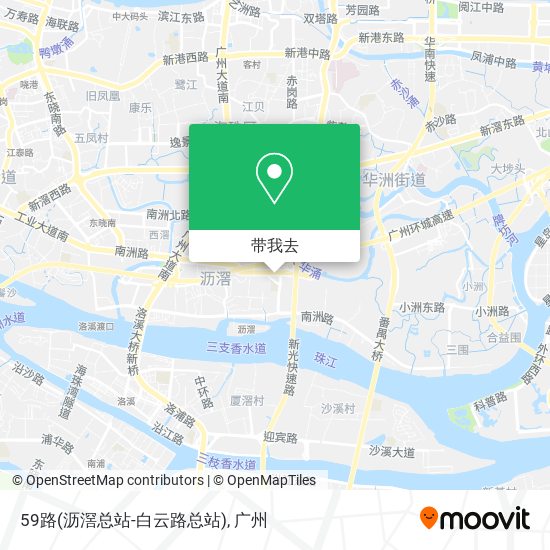 59路(沥滘总站-白云路总站)地图