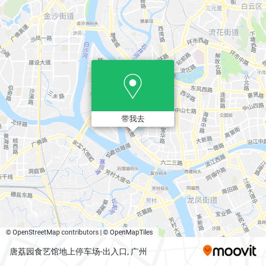 唐荔园食艺馆地上停车场-出入口地图