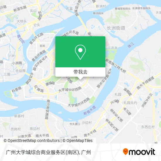 广州大学城综合商业服务区(南区)地图