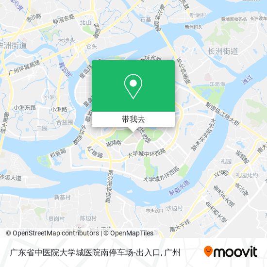 广东省中医院大学城医院南停车场-出入口地图