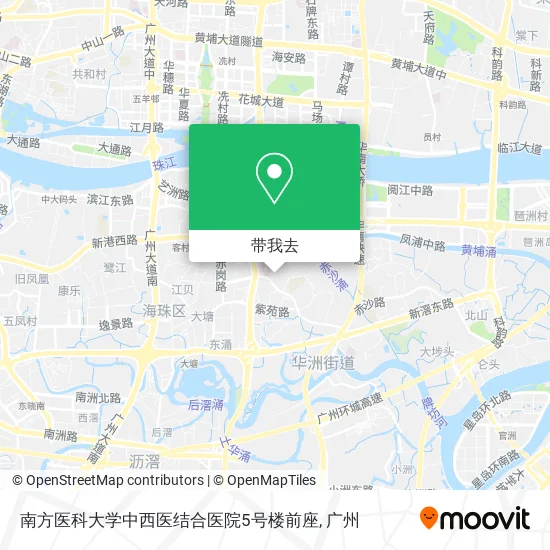 南方医科大学中西医结合医院5号楼前座地图
