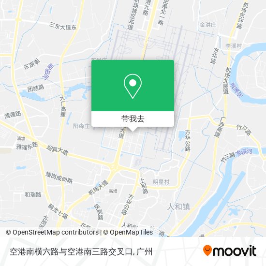 空港南横六路与空港南三路交叉口地图