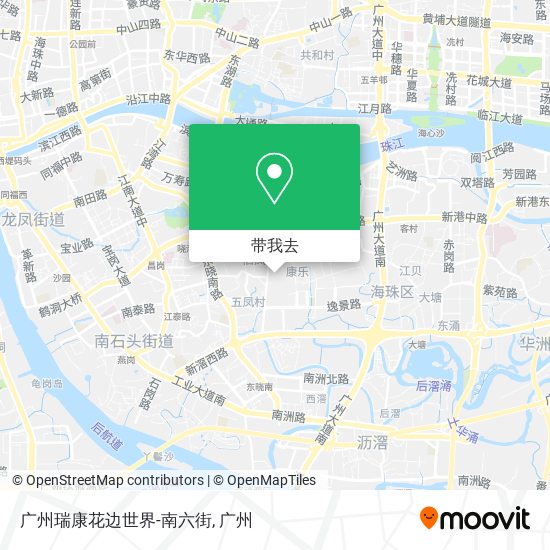 广州瑞康花边世界-南六街地图