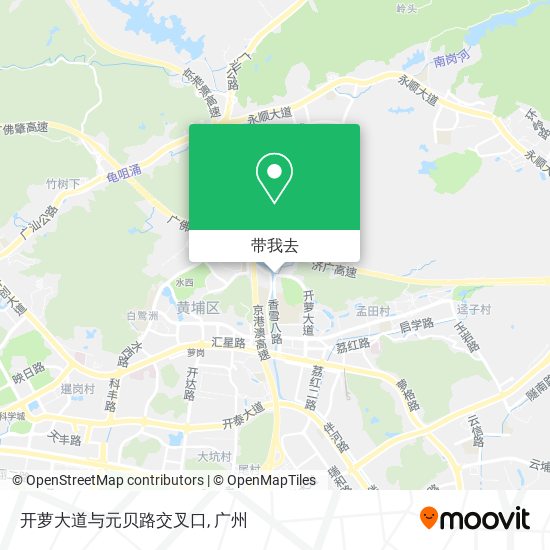 开萝大道与元贝路交叉口地图