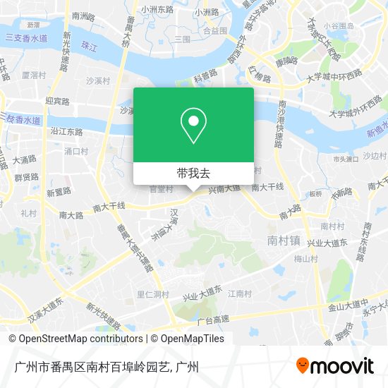 广州市番禺区南村百埠岭园艺地图