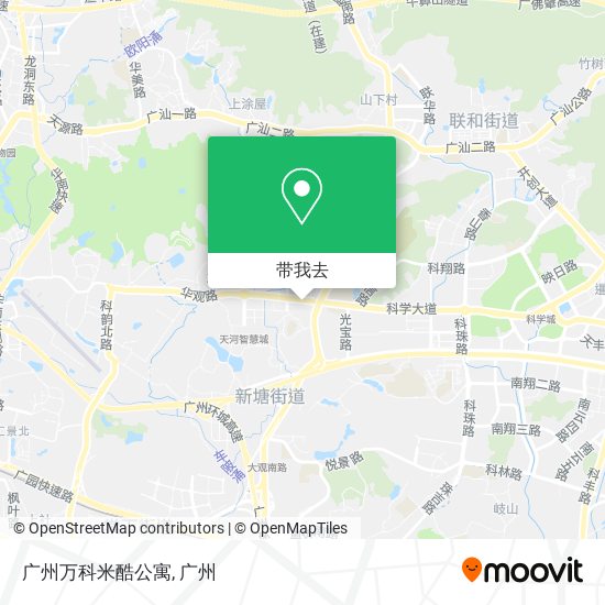 广州万科米酷公寓地图