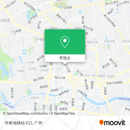 市桥地铁站-C口地图