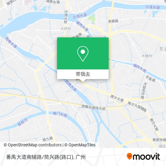 番禺大道南辅路/简兴路(路口)地图