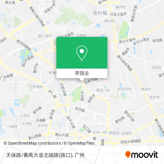天保路/番禺大道北辅路(路口)地图