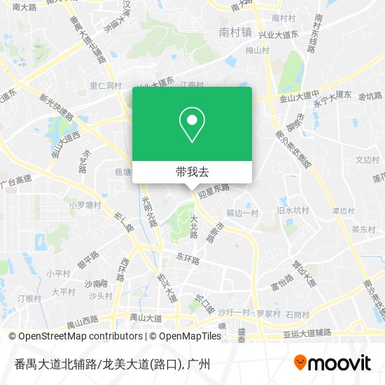 番禺大道北辅路/龙美大道(路口)地图