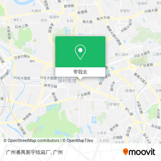 广州番禺新宇纸箱厂地图