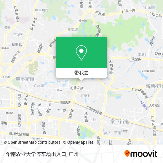 华南农业大学停车场出入口地图