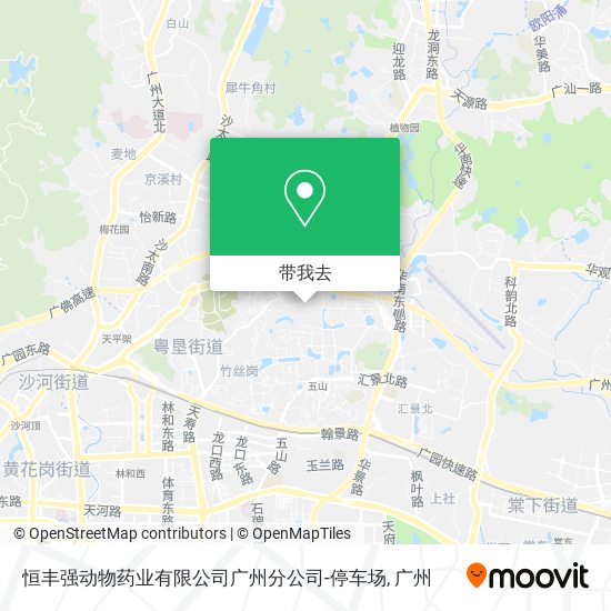 恒丰强动物药业有限公司广州分公司-停车场地图
