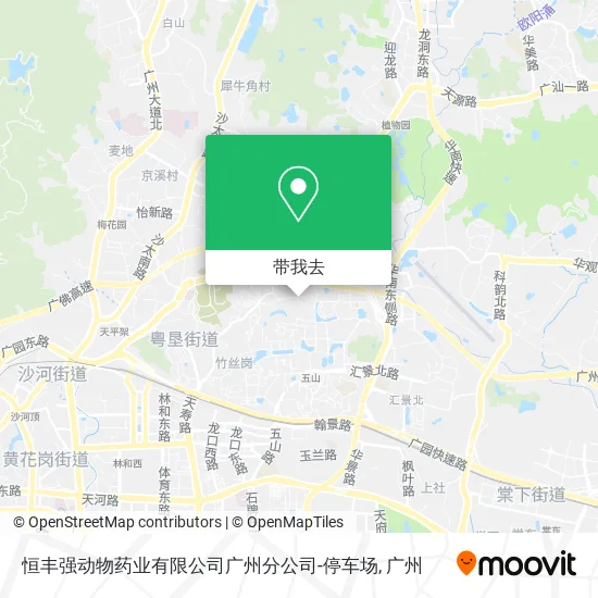 恒丰强动物药业有限公司广州分公司-停车场地图