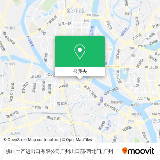 佛山土产进出口有限公司广州出口部-西北门地图