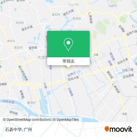石碁中学地图