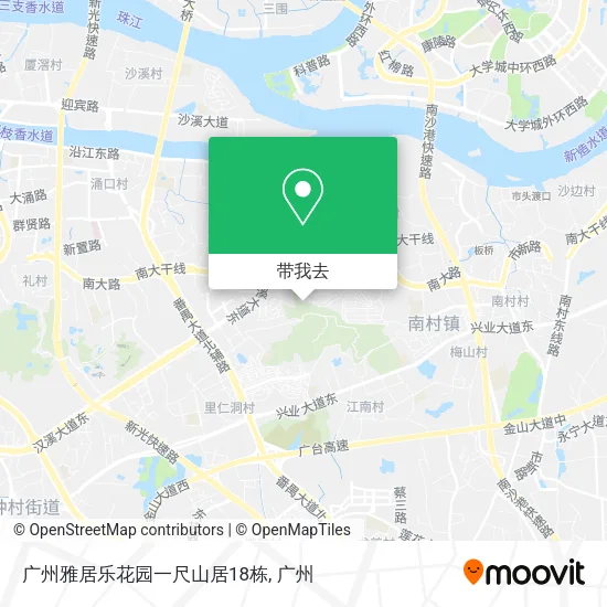 广州雅居乐花园一尺山居18栋地图