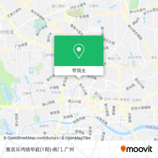 雅居乐鸿禧华庭(1期)-南门地图
