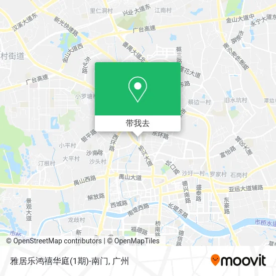 雅居乐鸿禧华庭(1期)-南门地图