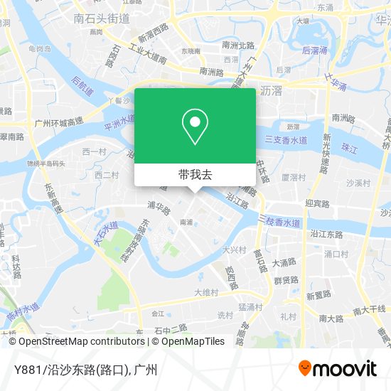 Y881/沿沙东路(路口)地图