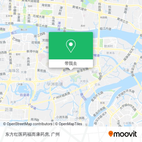 东方红医药福而康药房地图