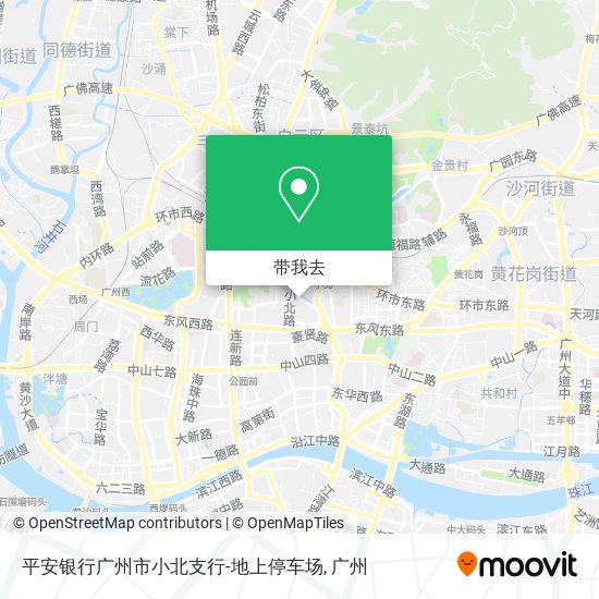 平安银行广州市小北支行-地上停车场地图