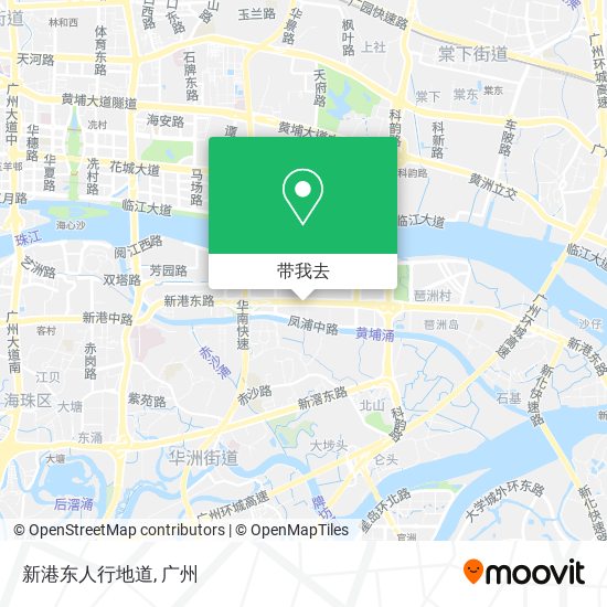 新港东人行地道地图
