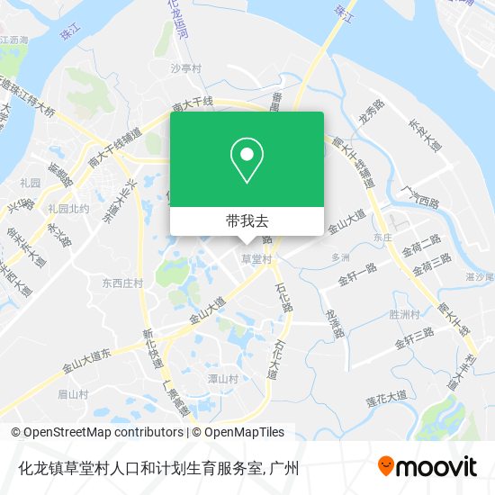化龙镇草堂村人口和计划生育服务室地图