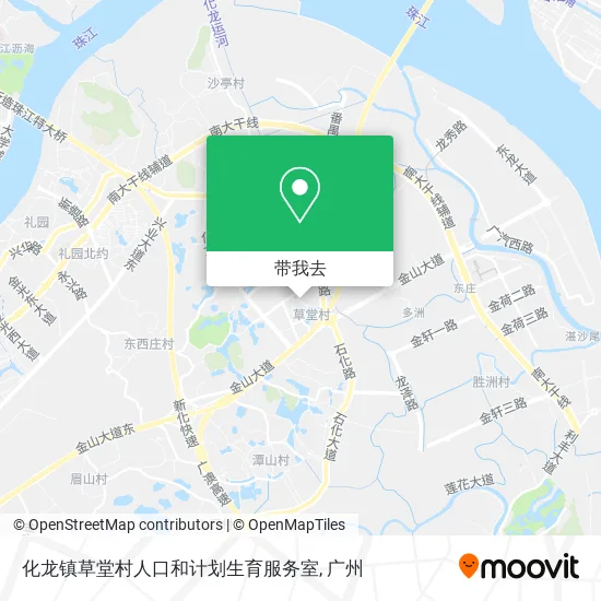 化龙镇草堂村人口和计划生育服务室地图