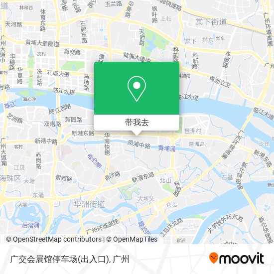 广交会展馆停车场(出入口)地图