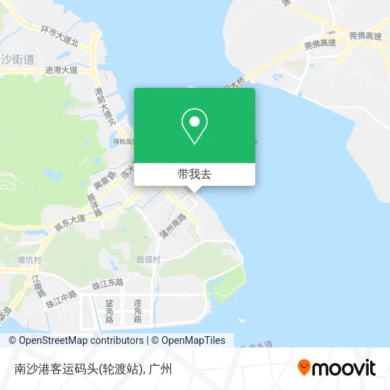 南沙港客运码头(轮渡站)地图