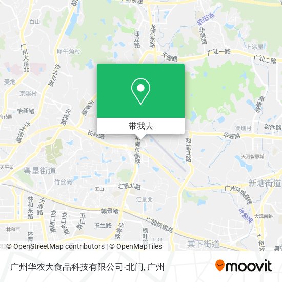 广州华农大食品科技有限公司-北门地图