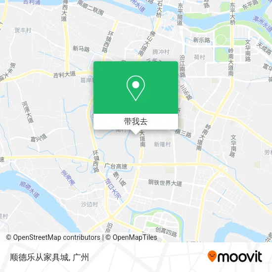 顺德乐从家具城地图