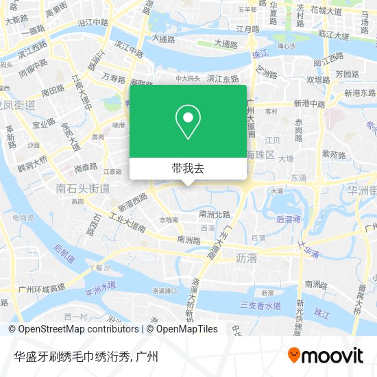 华盛牙刷绣毛巾绣洐秀地图