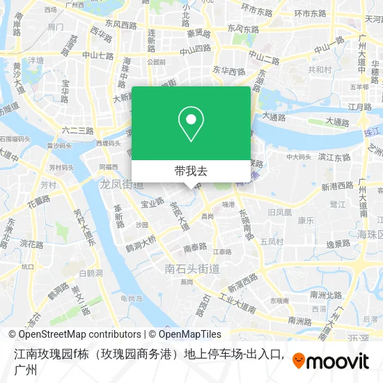 江南玫瑰园f栋（玫瑰园商务港）地上停车场-出入口地图
