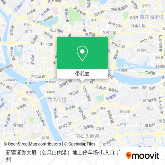 新疆证券大厦（创展自由港）地上停车场-出入口地图