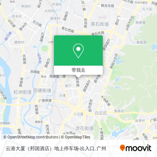 云港大厦（邦国酒店）地上停车场-出入口地图