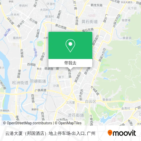 云港大厦（邦国酒店）地上停车场-出入口地图