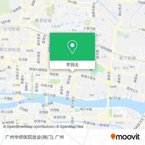 广州华侨医院急诊(南门)地图
