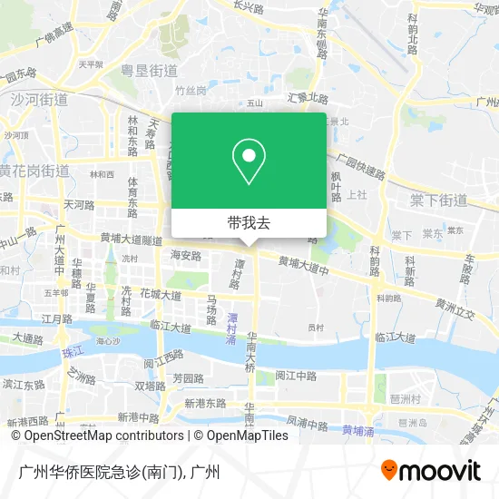 广州华侨医院急诊(南门)地图