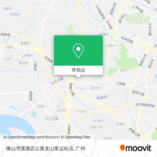 佛山湾溪酒店公寓龙山客运站店地图