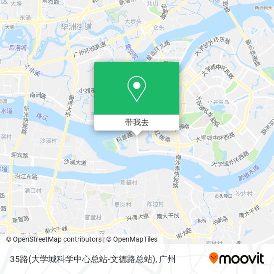 35路(大学城科学中心总站-文德路总站)地图