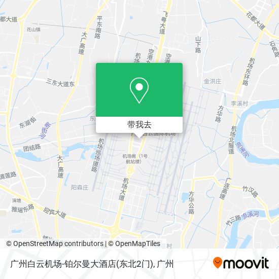 广州白云机场-铂尔曼大酒店(东北2门)地图