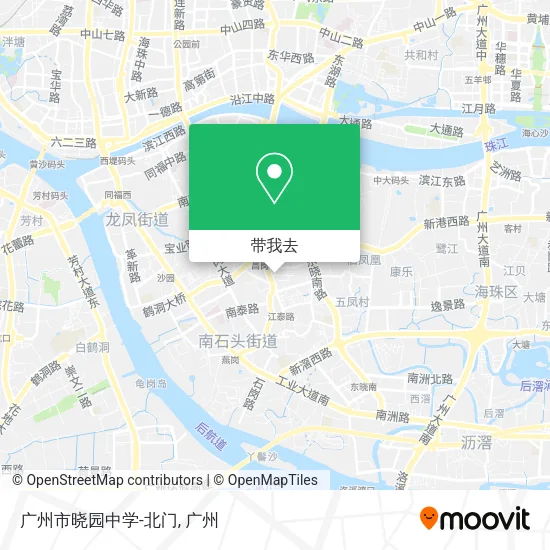 广州市晓园中学-北门地图
