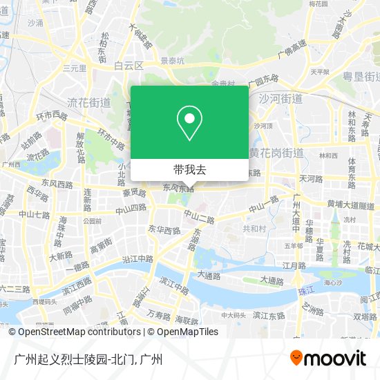 广州起义烈士陵园-北门地图