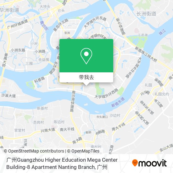 广州Guangzhou Higher Education Mega Center Building-8 Apartment Nanting Branch地图