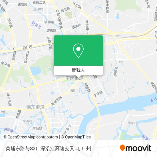 黄埔东路与S3广深沿江高速交叉口地图