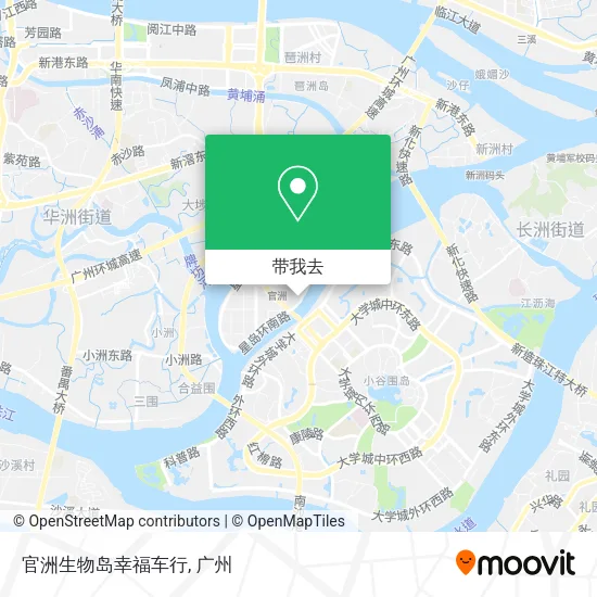官洲生物岛幸福车行地图